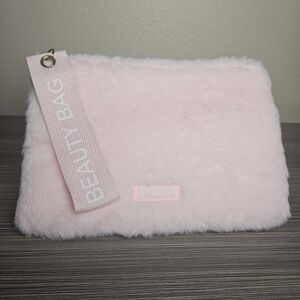Benefit Beauty Bag Light Pink Fuzzy